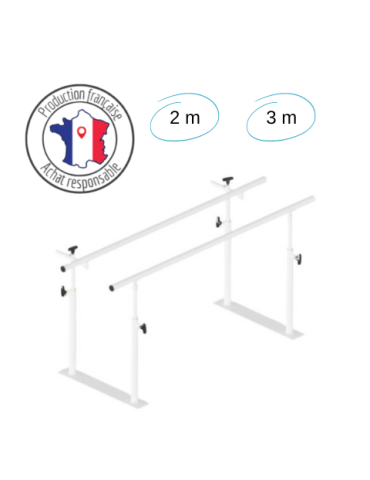 Barres parallèles 2-3 m pliantes | Kiné Stock