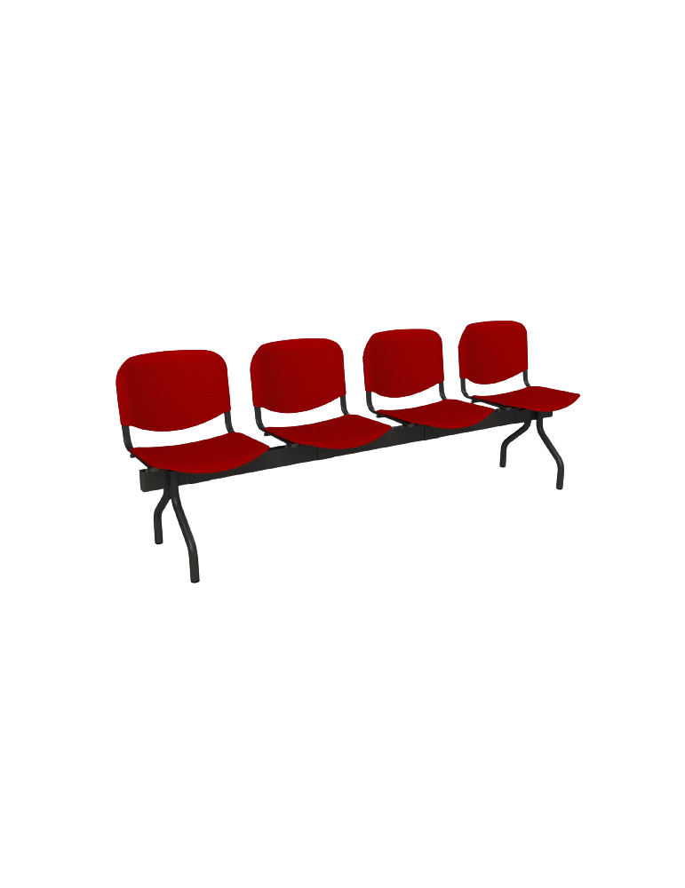 Banc 4 sièges pour salle d'attente