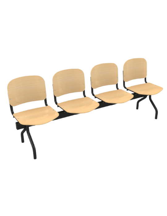 Banc 4 sièges pour salle d'attente