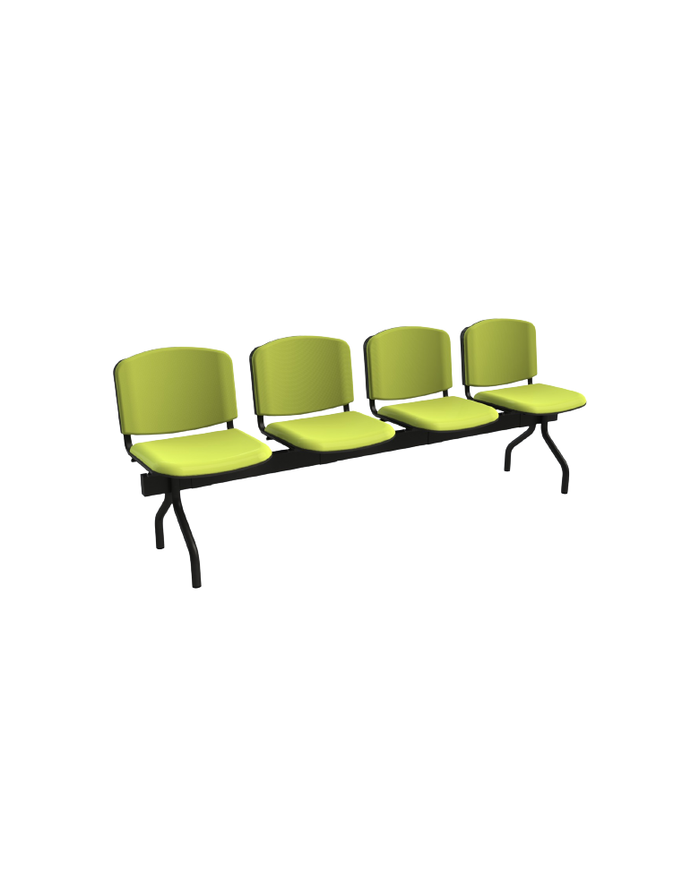 Banc 4 sièges pour salle d'attente
