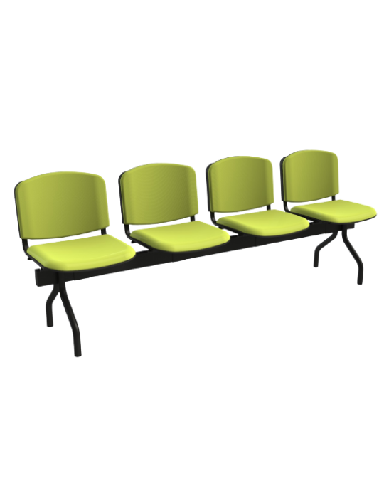 Banc 4 sièges pour salle d'attente