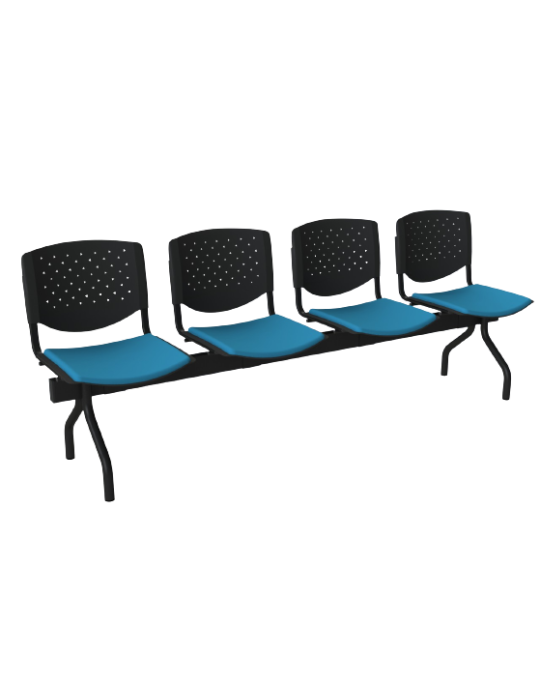 Banc 4 sièges pour salle d'attente