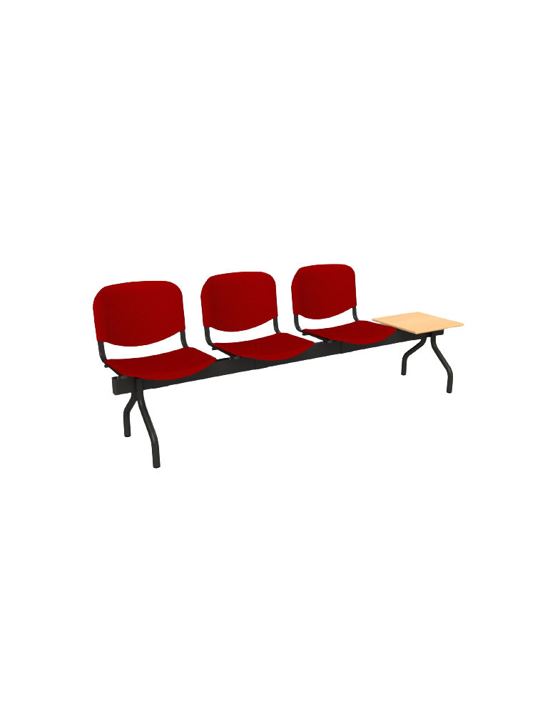 Banc 3 sièges + table pour salle d'attente