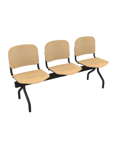 Banc 3 sièges pour salle d'attente 2