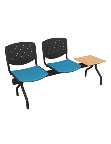 Banc 2 sièges + 1 table pour salle d'attente 2