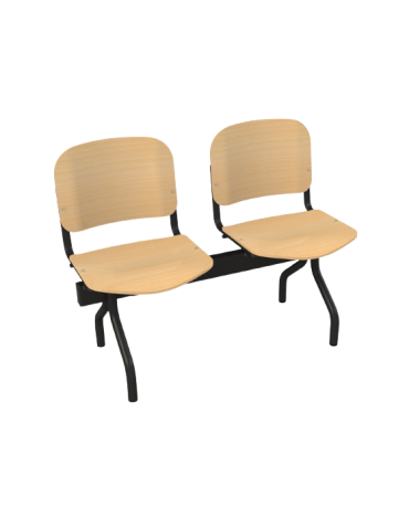 Banc 2 sièges pour salle d'attente 2