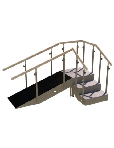 Escalier de rééducation avec rampe |Kiné Stock 2